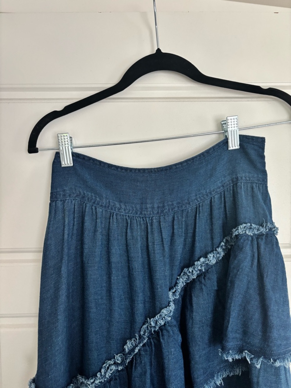 Pilcro Asymmetrical Ruffled Tiered Maxi Skirt - Picture 7 of 9